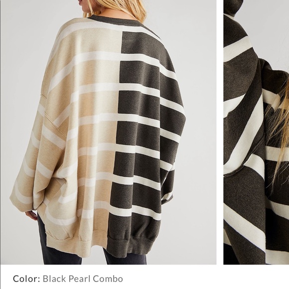 People Uptown Stripe Pullover 